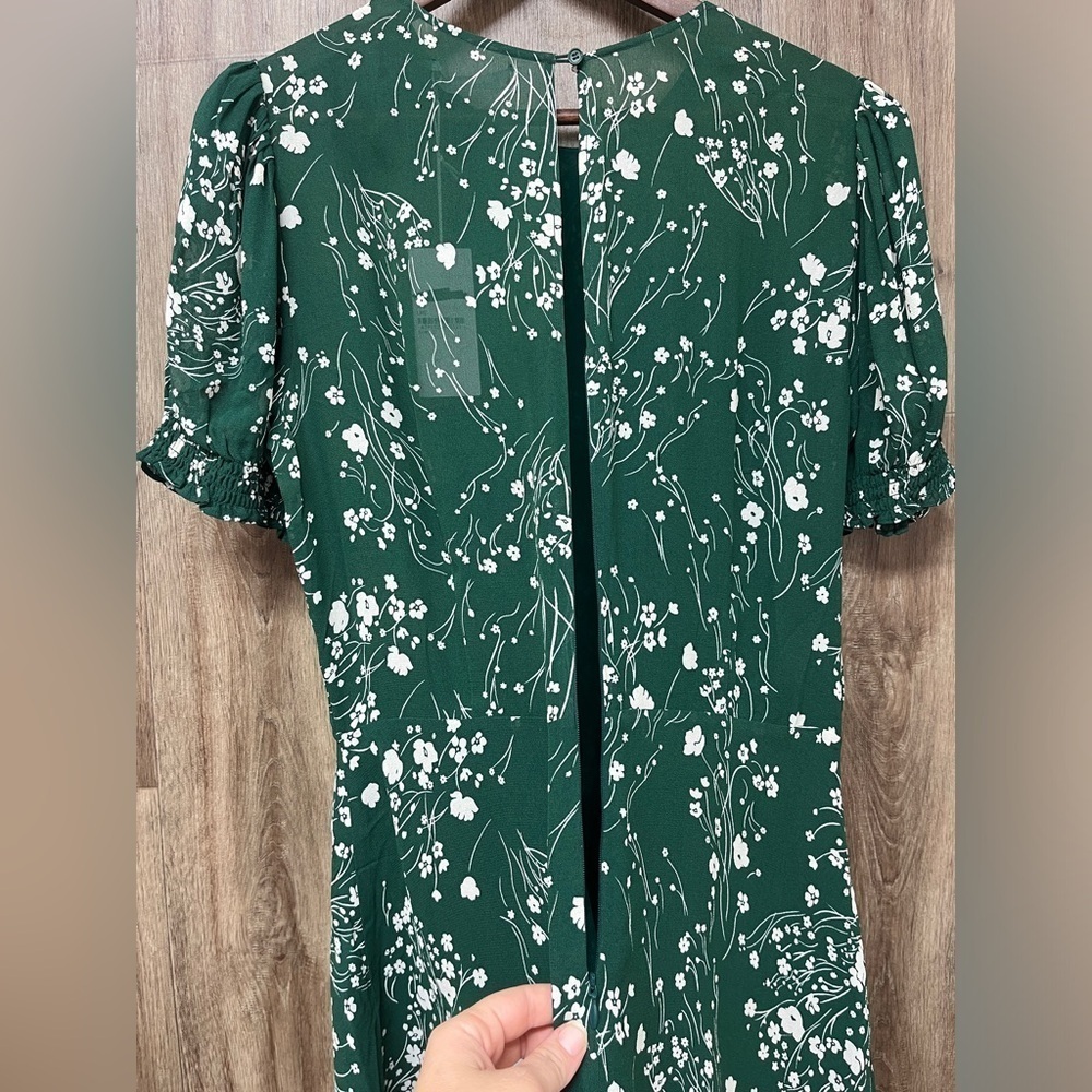 NEW Reformation Irma Green Floral Minidress - Picture 4 of 13